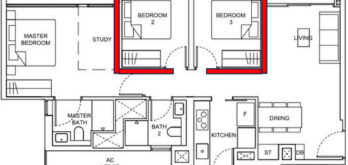 3+Study 947sqft